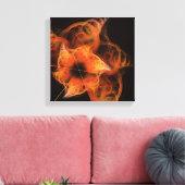 Lightworks抽象芸術アートブラックとホワイト キャンバスプリント (インサイチュ (リビング))