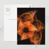 Lightworks 抽象芸術 フレアリングエネルギーのフラクタル ポストカード (正面/裏面)