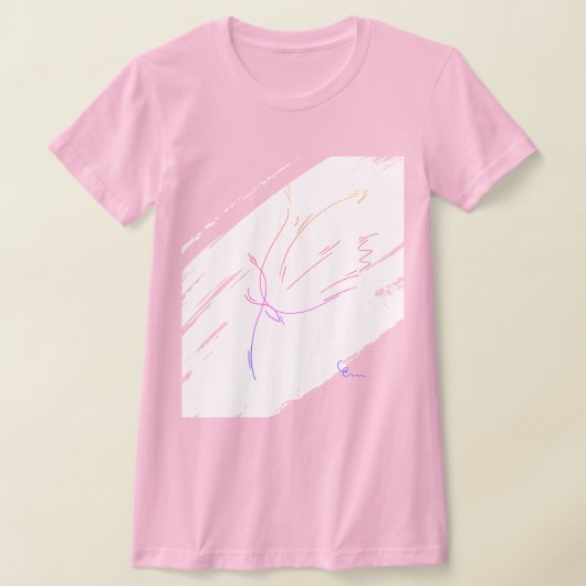 Lignes bleu 2 tシャツ (レイダウン)