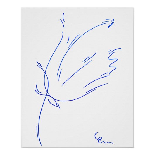 Lignes bleues 2, série "Traits simples" ポスター (正面)