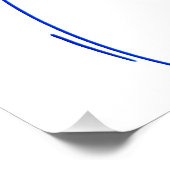 Lignes bleues 2, série "Traits simples" ポスター (コーナー)