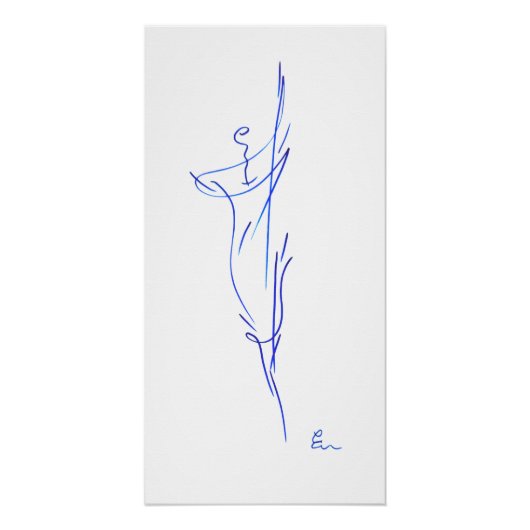 Lignes bleues 3, série "Traits simples" ポスター (正面)