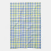 lignes et carreaux bleus et jaunes キッチンタオル (縦)