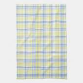 lignes et carreaux bleus et jaunes キッチンタオル (縦)