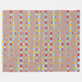 Lignes horizontales graphiques et abstraites フリースブランケット (正面(横))