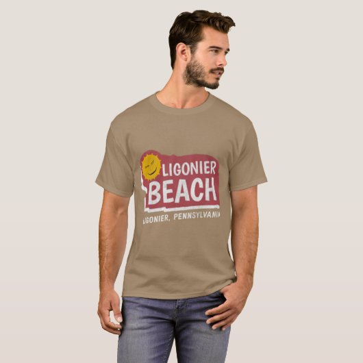 Ligonier Beach - Ligonier, PA Tシャツ (正面フル)