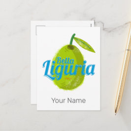 Liguria Retro Olive Italy Vintage Holiday Souvenir シーズンポストカード