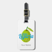 Liguria Retro Olive Italy Vintage Holiday Souvenir ラゲッジタグ (正面縦)