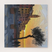 Ligurian Village Sunset Puzzle - Italy in a Jigsaw ジグソーパズル (横)