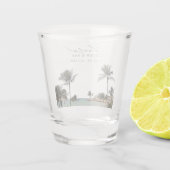 Lihueカウアイ写真結婚式の引き出物応援ショットグラス ショットグラス (裏面)
