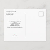 Lihue結婚式の日付を保存 案内ポストカード (裏面)