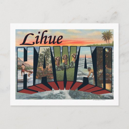 Lihue, HawaiiLarge Letter ScenesLihue, HI ポストカード (正面)