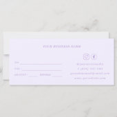 LiIac Lavenderあなたのためのギフト美しい証明書 (裏面)