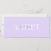 LiIac Lavenderあなたのためのギフト美しい証明書 (正面)