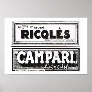 L'Iiustration 1931年、Ricqles、カンパリ ポスター