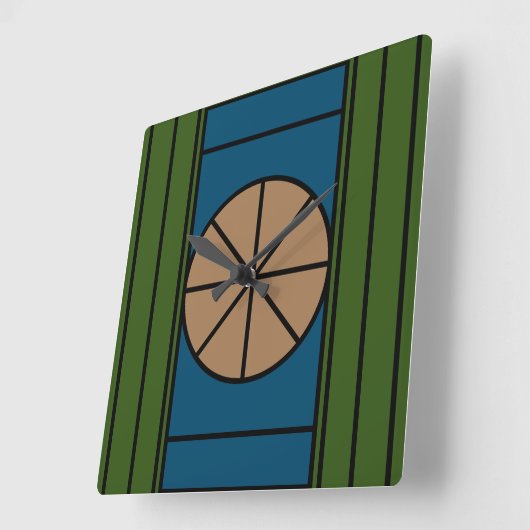 Lijnen スクエア壁時計 (傾斜)