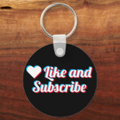 LikeおよびSubscribe キーホルダー (正面)