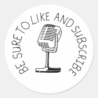 LikeとSubscribe ラウンドシール