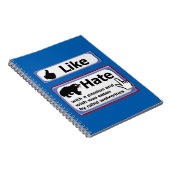 LikeまたはHate with a Passion Button ノートブック (右側)