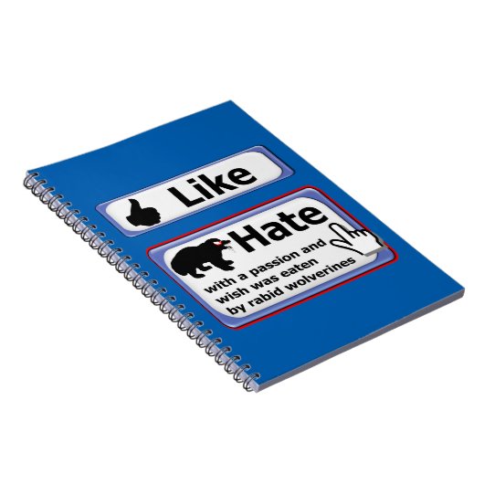 LikeまたはHate with a Passion Button ノートブック (右側)