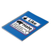 LikeまたはHate with a Passion Button ノートブック (左側)