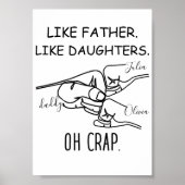 Likeパーソナライズされた父Like娘列 ポスター (正面)