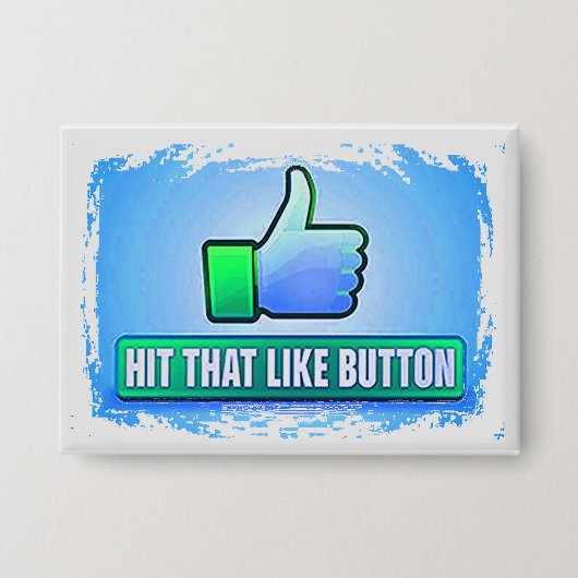 Likeボタンを押す 缶バッジ (正面)