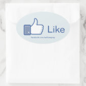 Likeボタン – プロモーションスタンプ 楕円形シール (バッグ)