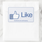 Likeボタン – プロモーションスタンプ 長方形シール (バッグ)
