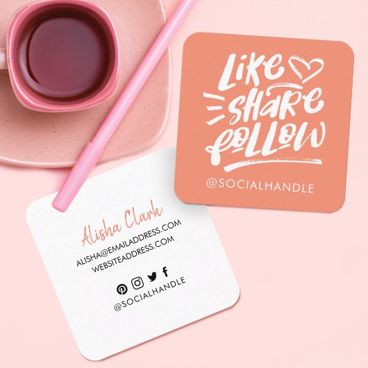 Like共有後を追ブラシ台本ピーチSNS スクエア名刺