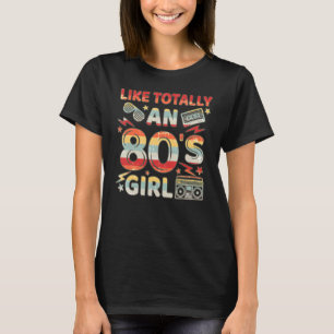 Like完全に80の女の子の衣装パーティーヴィンテージRe Tシャツ