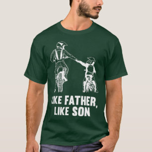 Like父Likeソンモトクロスバイクもしくは自転車に乗る人バイクギフト Tシャツ