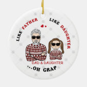 Like パーソナライズされた Father Like Duterオーナメント セラミックオーナメント (裏面)
