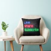 Like、共有、Subscribe、youtube、チャンネル クッション (椅子)