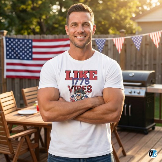Like 1776 Vibes Funny 4th of July Tシャツ