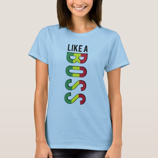 LIKE aボスレゲエカラー Tシャツ (正面)