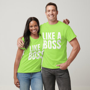 LIKE A BOSS Tシャツ、ユーモア Tシャツ