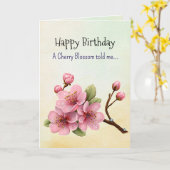 Like a Cherry Blossom Your Birthday Personalities  カード (黄色い花)