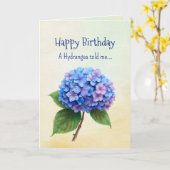 Like a Hydrangea Your Birthday Personalities  カード (黄色い花)