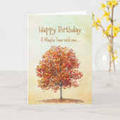 Like a Maple Tree Spirit  Birthday Personalities  カード (黄色い花)