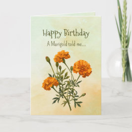 Like a Marigold Your Birthday Personalities  カード