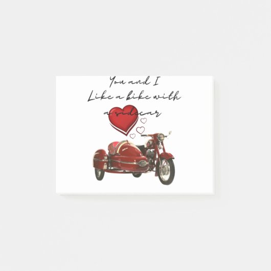 Like A Motorcycle With A Sidecar ポストイット (正面)