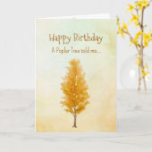 Like a Poplar Tree Spirit Birthday Personalities カード (黄色い花)