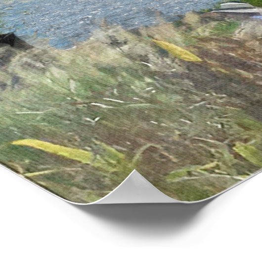 LIKE A SEURAT PAINTING Riverside Park NYC ポスター (角)