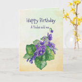 Like a Violet Your Birthday Personalities カード (黄色い花)