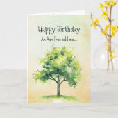 Like an Ash Tree Spirit  Birthday Personalities  カード (黄色い花)