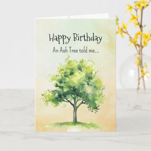 Like an Ash Tree Spirit  Birthday Personalities  カード (黄色い花)