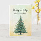 Like an Holly Tree Spirit Birthday Personalities カード (黄色い花)