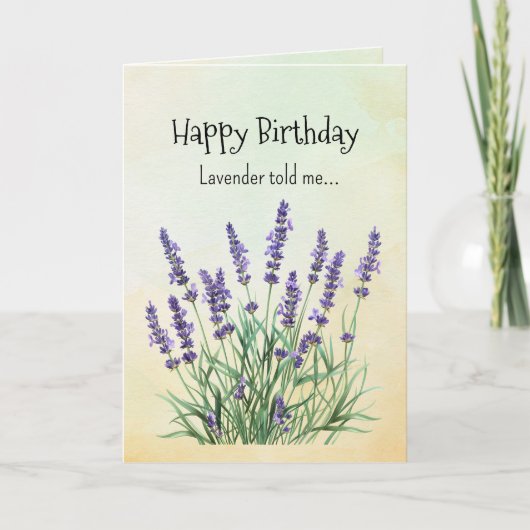 Like an Lavender Your Birthday Personalities  カード (正面)