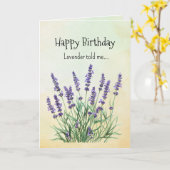 Like an Lavender Your Birthday Personalities  カード (黄色い花)